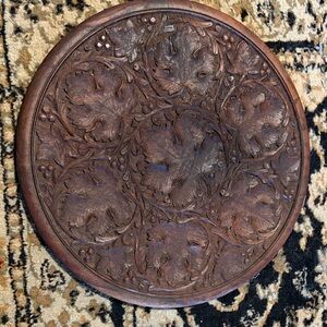 Teak Intricately Carved Wooden Wall Art